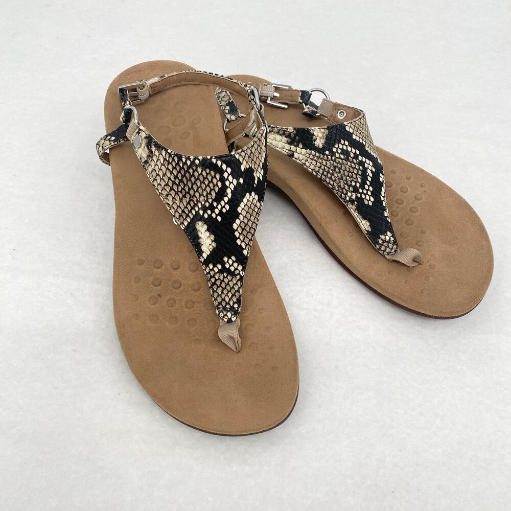 Womens Vionic "Kirra" Natural Snake Sandals Size 9